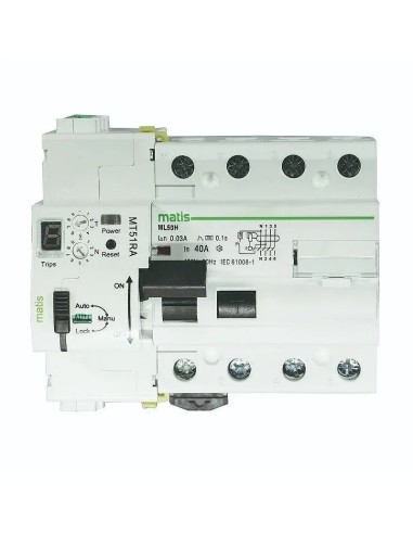 Reconectador automático diferencial programable 9 rearmes 4P 63A 300mA