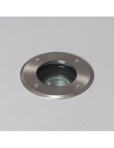 Foco Exterior circular INOX empotrable en suelo para bombillas GU10